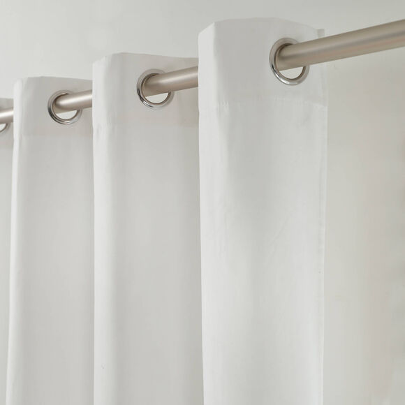 Rideau isolant uni envers polaire finition oeillets (blanc cassé) Rideau isolant uni envers polaire finition oeillets (blanc cassé)